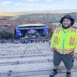 man wearing high-vis vest at south park 25th anniversary stag