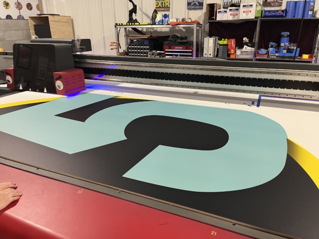machining custom sign for south park 25th anniversary stage