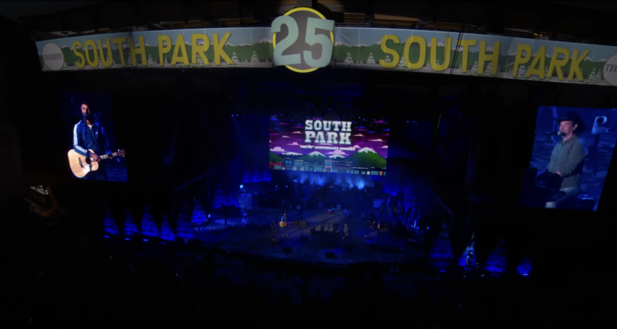 south park 25th anniversary stage at night