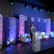Digital rendering of Pixel modular scenic panels configured in a large stage environment.