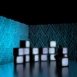 Digital rendering of Pixel modular scenic backdrop in a staged lighting environment.
