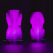 Single Shell modular scenic panel illuminated with purple lighting.