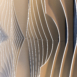 Detailed close-up of Shell modular scenic panel showing curved layered geometry.