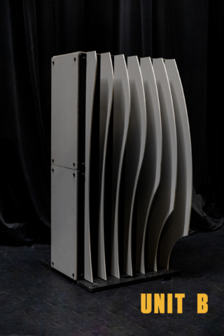 Full-height Shell Unit B modular scenic panel photographed in studio.